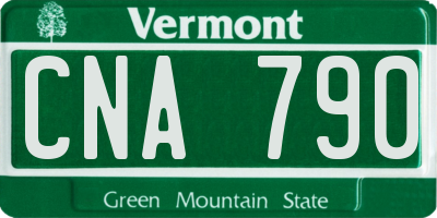 VT license plate CNA790