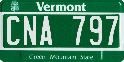 VT license plate CNA797