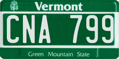 VT license plate CNA799
