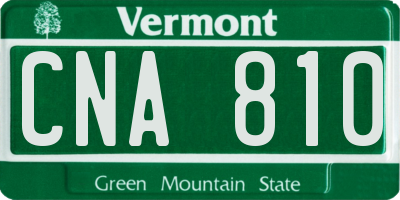 VT license plate CNA810