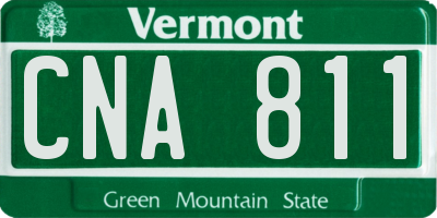 VT license plate CNA811