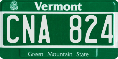 VT license plate CNA824