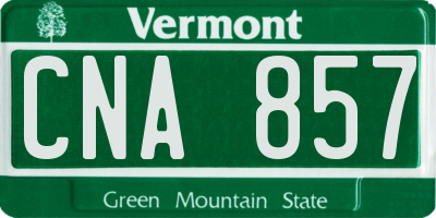 VT license plate CNA857