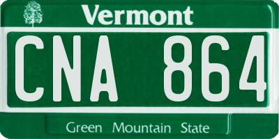 VT license plate CNA864