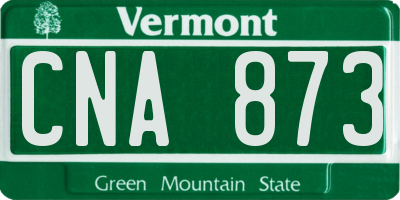 VT license plate CNA873