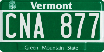 VT license plate CNA877