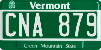 VT license plate CNA879