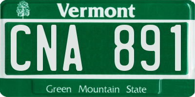VT license plate CNA891