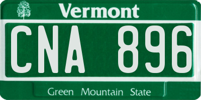 VT license plate CNA896