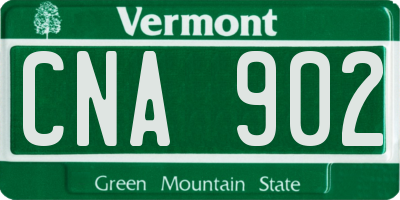 VT license plate CNA902