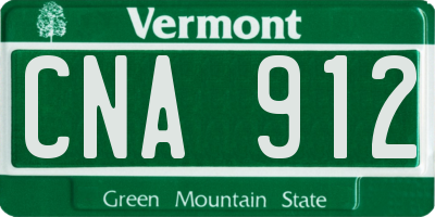 VT license plate CNA912