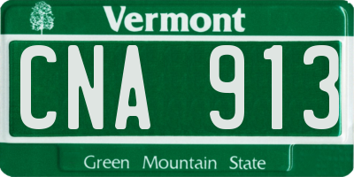 VT license plate CNA913