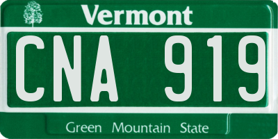 VT license plate CNA919