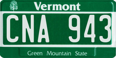 VT license plate CNA943