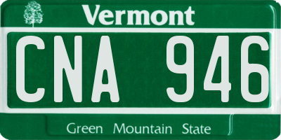 VT license plate CNA946