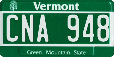 VT license plate CNA948