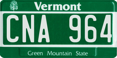 VT license plate CNA964