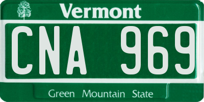 VT license plate CNA969