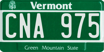 VT license plate CNA975