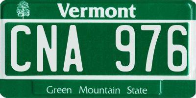 VT license plate CNA976