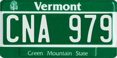 VT license plate CNA979