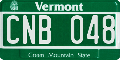 VT license plate CNB048