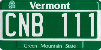 VT license plate CNB111