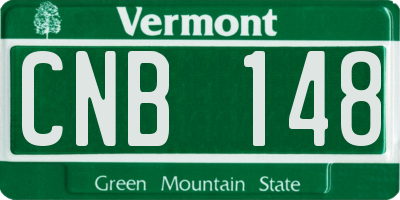 VT license plate CNB148
