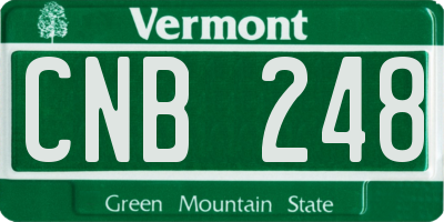 VT license plate CNB248