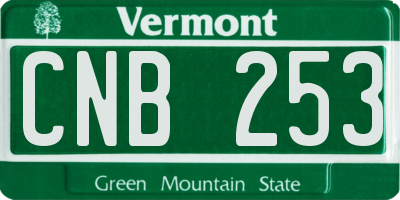 VT license plate CNB253