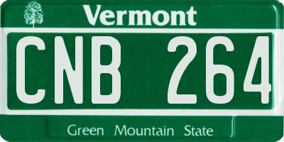VT license plate CNB264