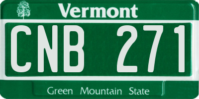 VT license plate CNB271