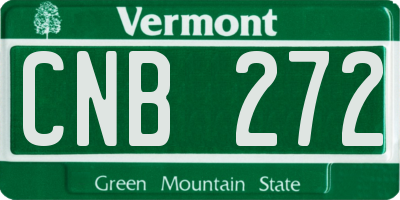 VT license plate CNB272