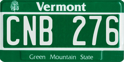 VT license plate CNB276