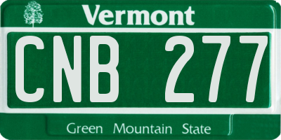 VT license plate CNB277