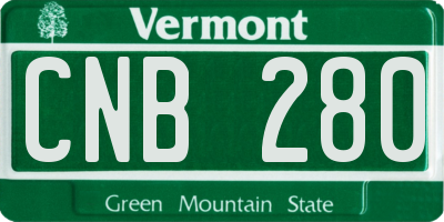 VT license plate CNB280