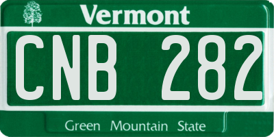 VT license plate CNB282