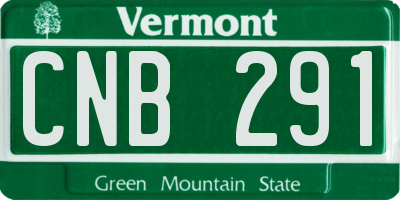 VT license plate CNB291