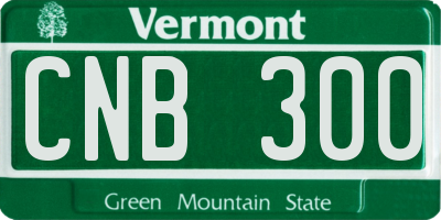 VT license plate CNB300