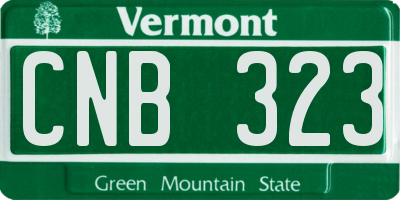 VT license plate CNB323