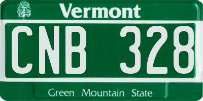 VT license plate CNB328