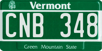 VT license plate CNB348