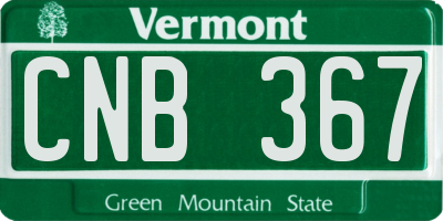 VT license plate CNB367