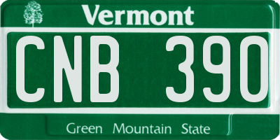 VT license plate CNB390