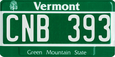 VT license plate CNB393