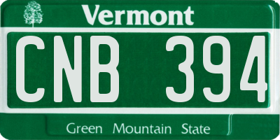 VT license plate CNB394
