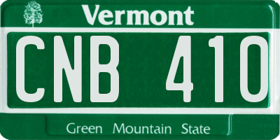 VT license plate CNB410