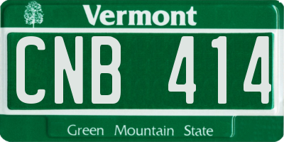 VT license plate CNB414