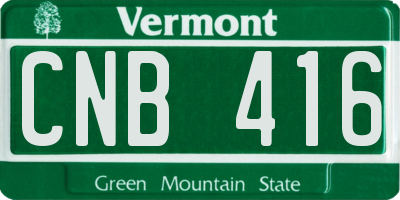 VT license plate CNB416