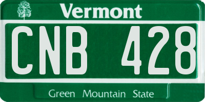 VT license plate CNB428
